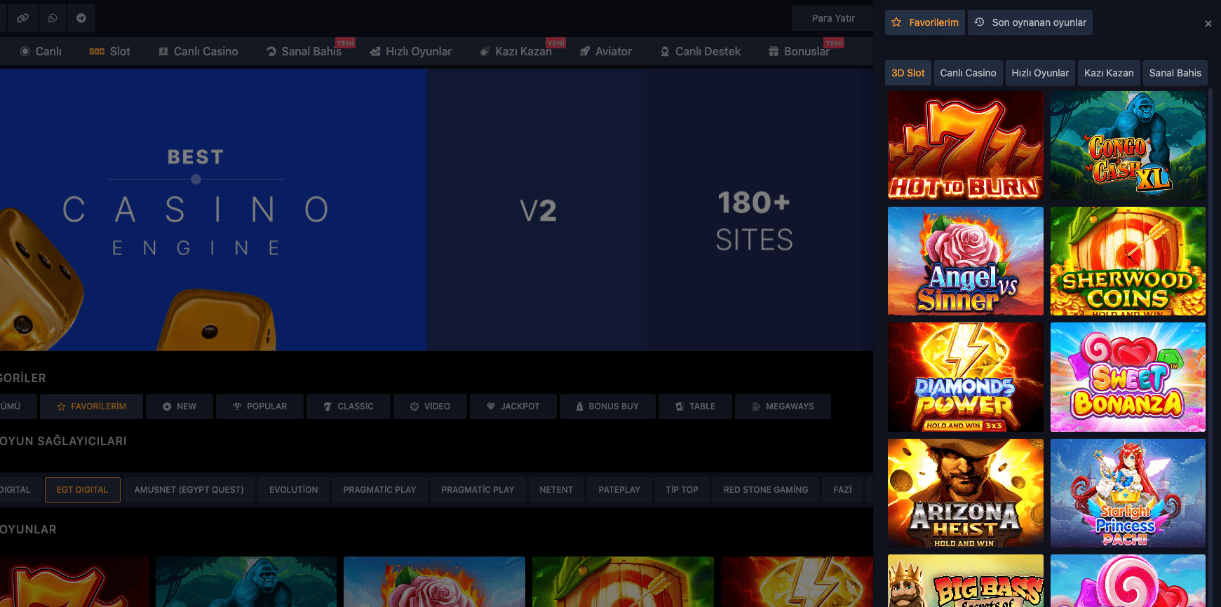 BookieWise Favorite & Last Played Games - Quick access panel
