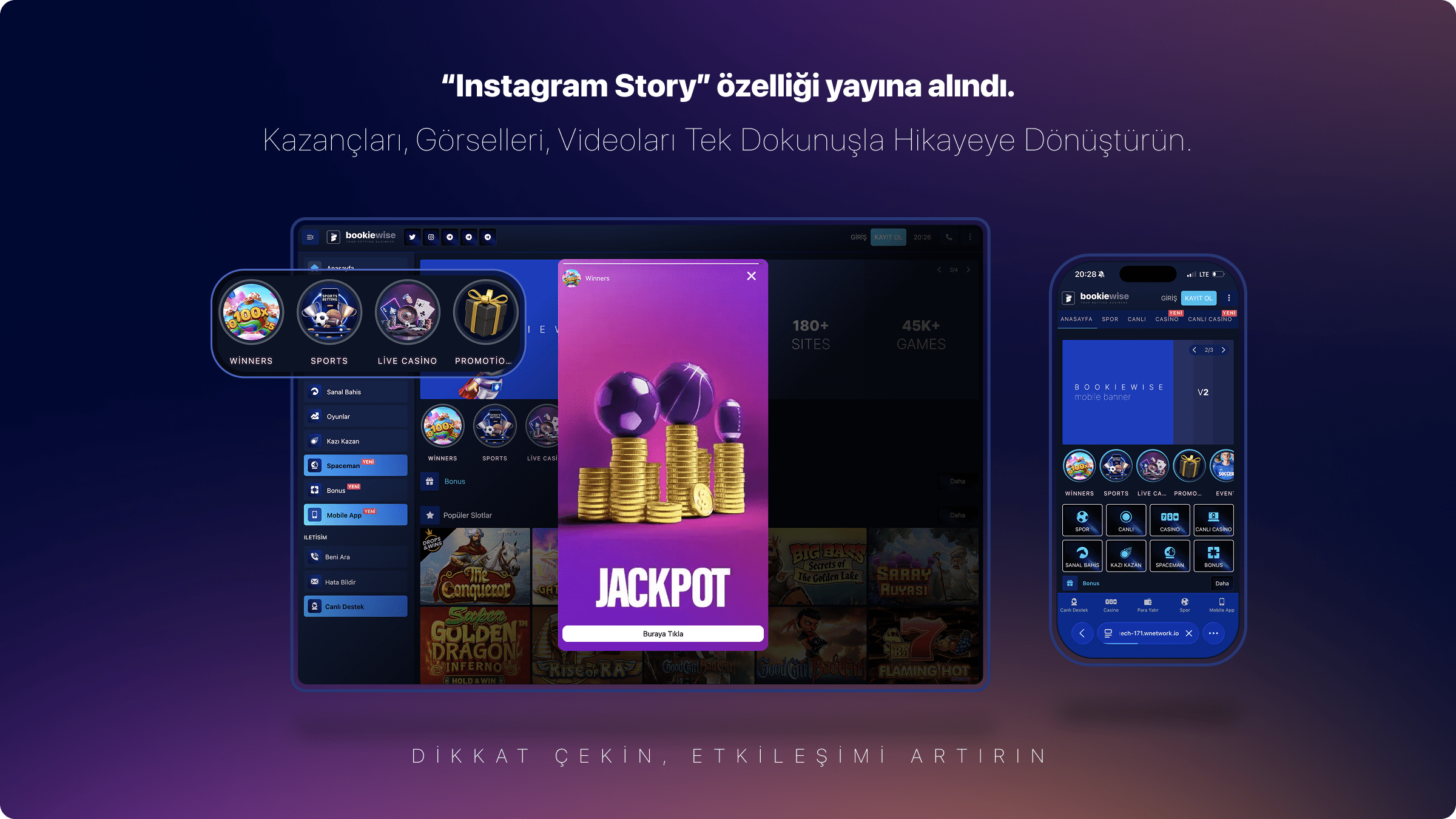 BookieWise Story - Instagram-style stories across devices
